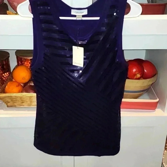 Calvin Klein Purple Sequence Tank NWT - Picture 1 of 6